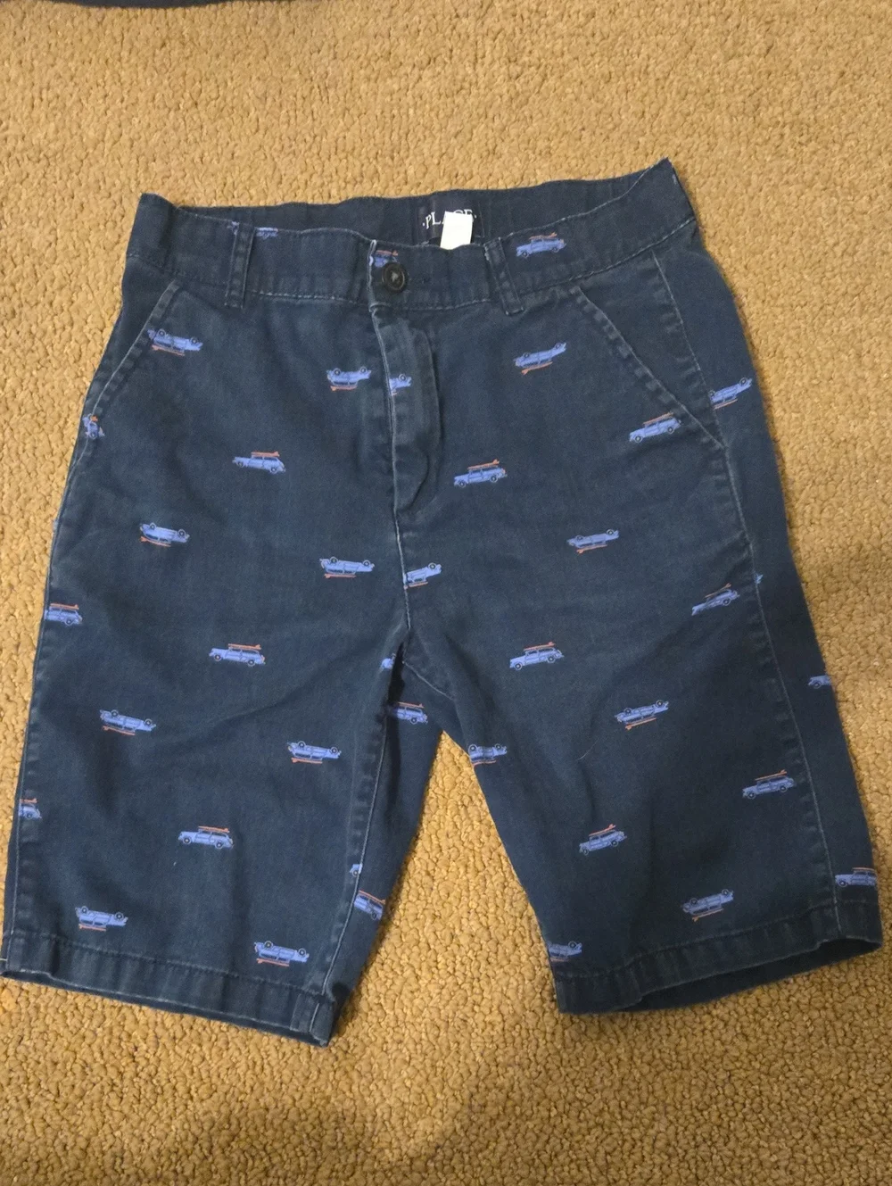 The Childrens Place Navy Kids' Shorts with Subtle White Detailing